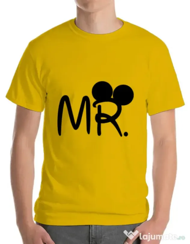 Tricou ADLER barbat Mr Mickey Galben