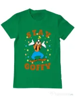 Tricou ADLER barbat Stay Goofy Verde mediu