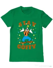 Tricou ADLER barbat Stay Goofy Verde mediu