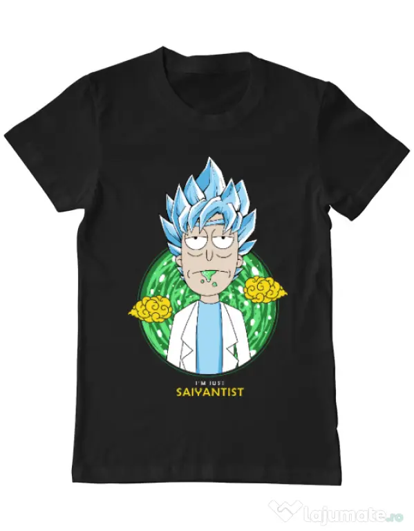 Tricou ADLER barbat I'm just saiyantist Negru