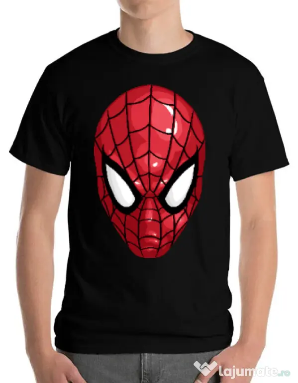 Tricou ADLER barbat Spiderman mask Negru