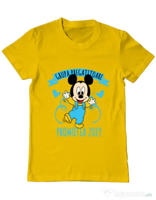 Tricou ADLER barbat Absolvire Mickey Mouse Galben