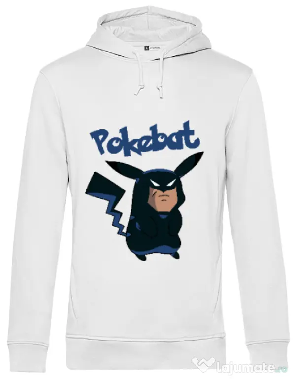 Hoodie barbat cu gluga Pokebat Alb
