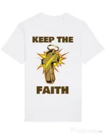 Tricou STANLEY STELLA barbat Keep the Faith Alb