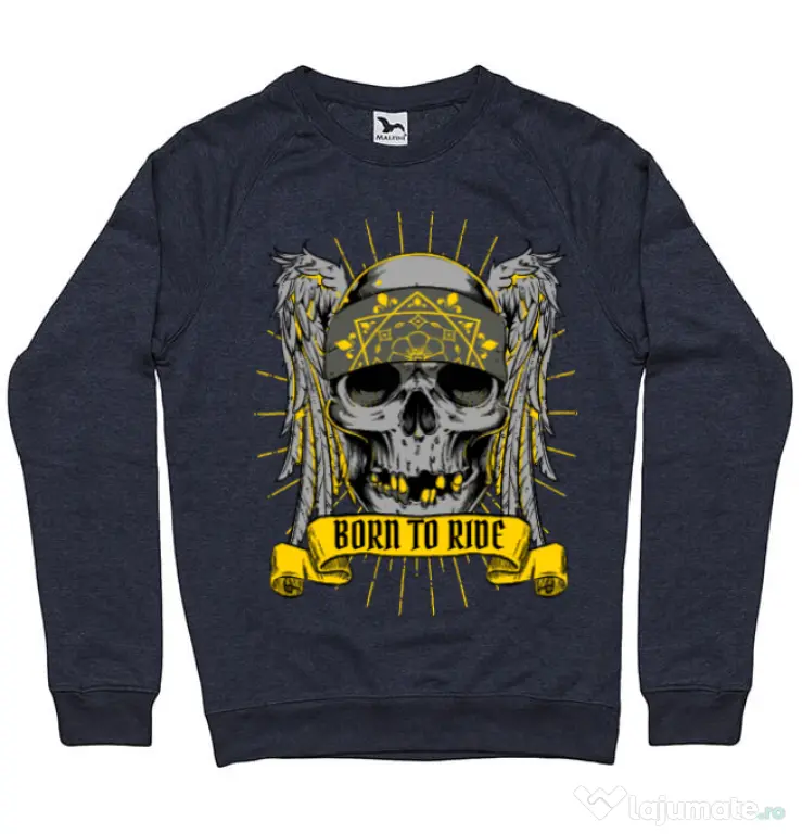 Bluza ADLER barbat Born to ride Denim inchis