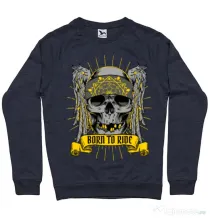 Bluza ADLER barbat Born to ride Denim inchis