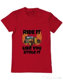 Tricou ADLER barbat Ride it like you stole it Rosu
