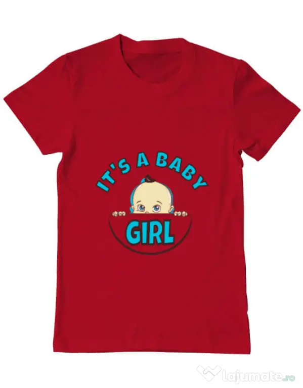 Tricou ADLER barbat It’s a baby girl Rosu