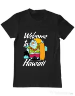 Tricou ADLER barbat Welcome to Hawaii Negru