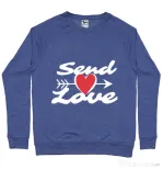 Bluza ADLER barbat Send love Albastru melanj