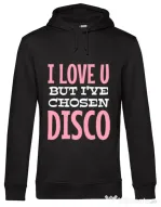 Hoodie barbat cu gluga I’ve chosen disco Negru
