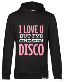 Hoodie barbat cu gluga I’ve chosen disco Negru