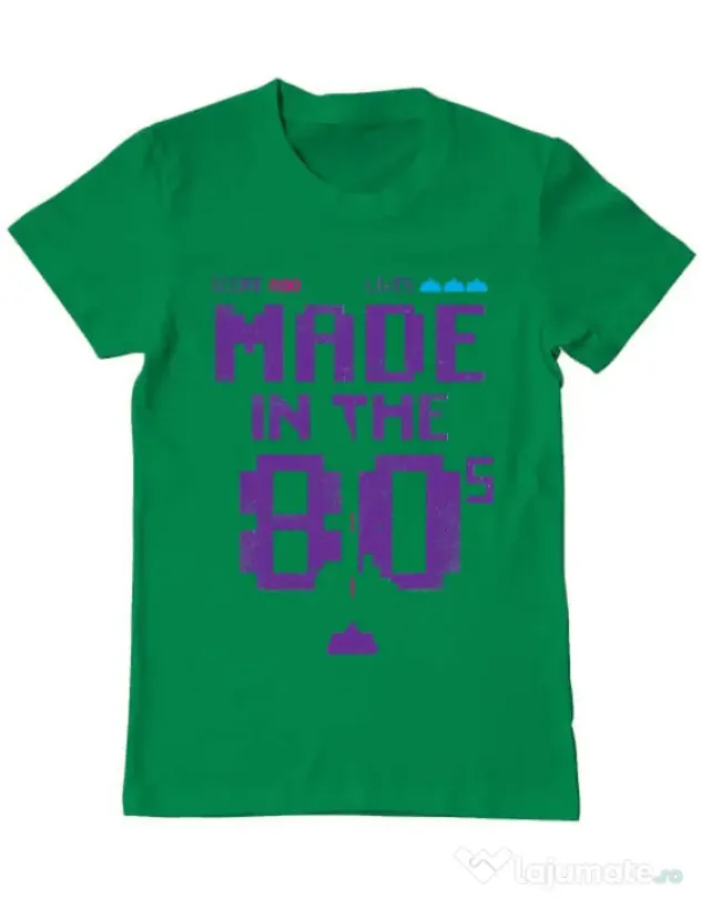 Tricou ADLER barbat Made in the 80s Verde mediu
