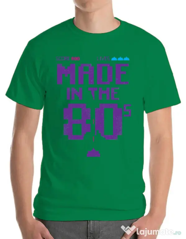 Tricou ADLER barbat Made in the 80s Verde mediu