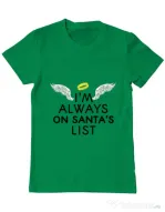 Tricou ADLER barbat Always on santa’s list Verde mediu