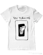 Tricou ADLER barbat You turn me on Alb