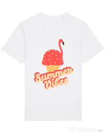 Tricou STANLEY STELLA barbat Summer Vibes Alb