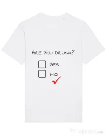 Tricou STANLEY STELLA barbat Are you drunk? Alb