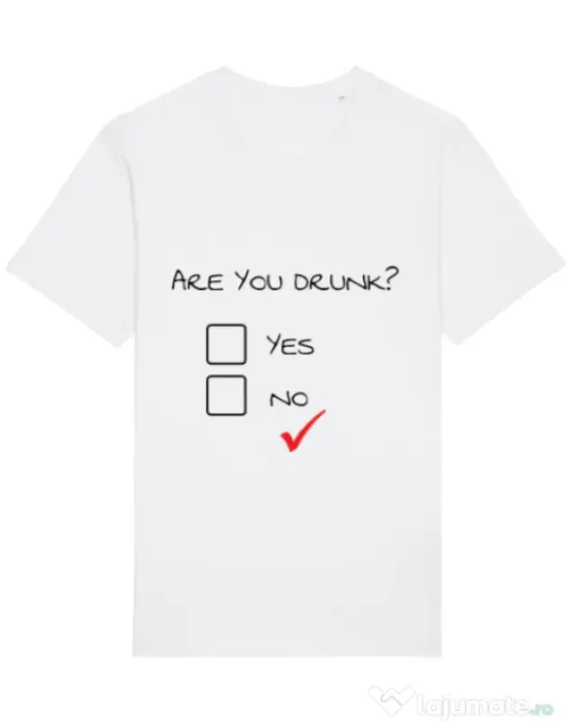 Tricou STANLEY STELLA barbat Are you drunk? Alb