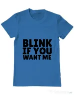 Tricou ADLER barbat Blink if you want me Albastru azuriu