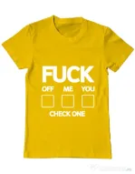 Tricou ADLER barbat Check one Galben