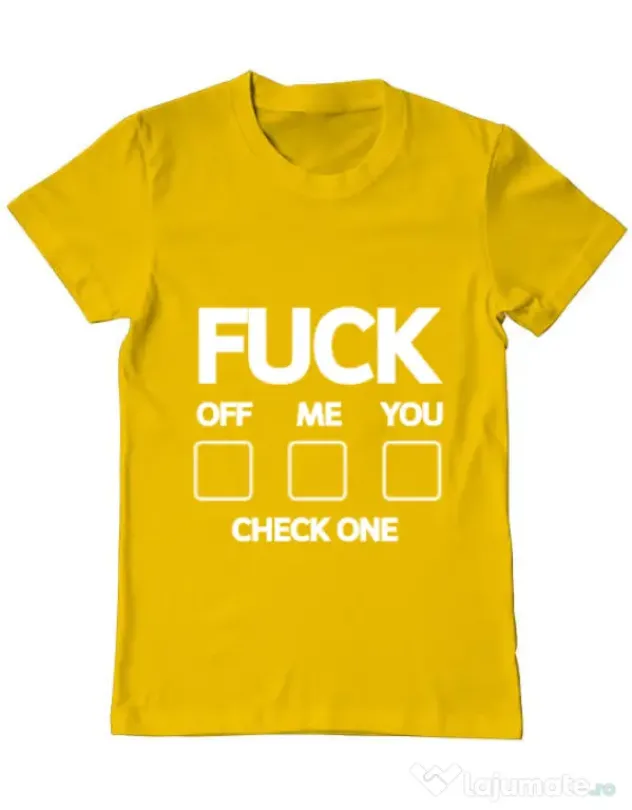 Tricou ADLER barbat Check one Galben
