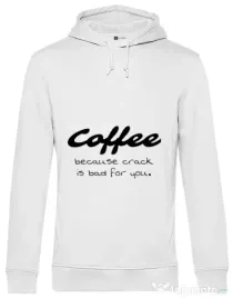 Hoodie barbat cu gluga Coffee Alb