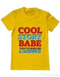 Tricou ADLER barbat Cool story babe Galben