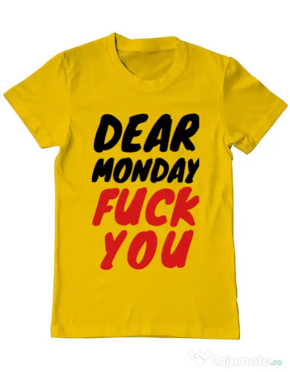 Tricou ADLER barbat Dear monday Galben