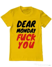 Tricou ADLER barbat Dear monday Galben