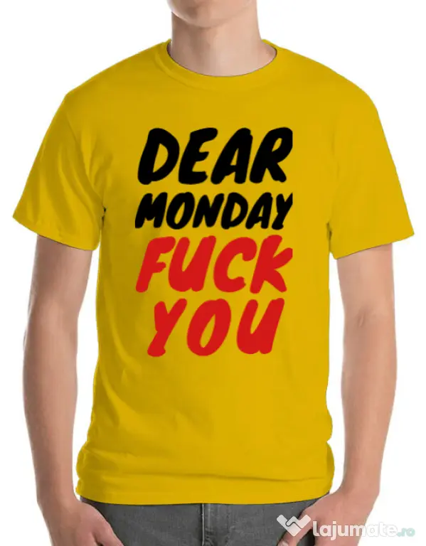Tricou ADLER barbat Dear monday Galben
