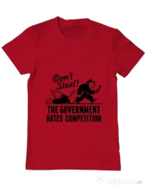 Tricou ADLER barbat Don't steal Rosu