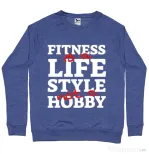 Bluza ADLER barbat Fitness is not a hobby Albastru melanj