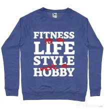 Bluza ADLER barbat Fitness is not a hobby Albastru melanj