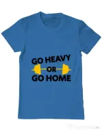 Tricou ADLER barbat Go heavy or go home Albastru azuriu