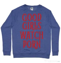 Bluza ADLER barbat Good girls watch porn Albastru melanj