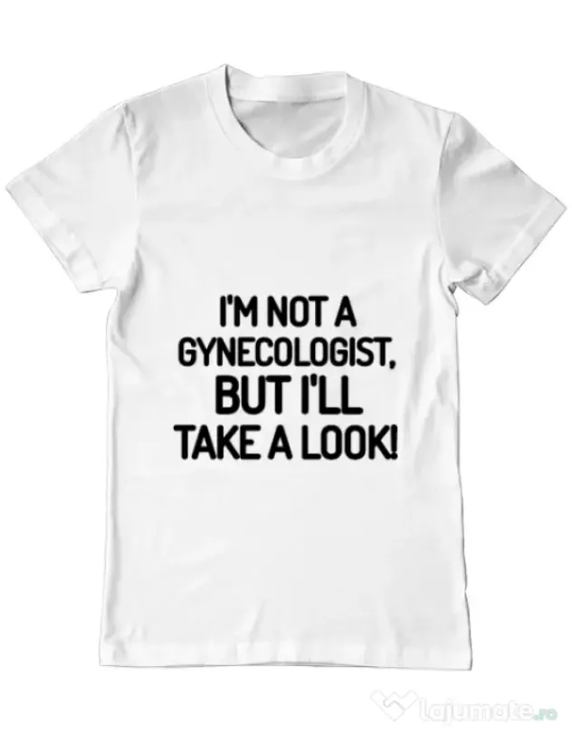 Tricou ADLER barbat Gynecologist Alb