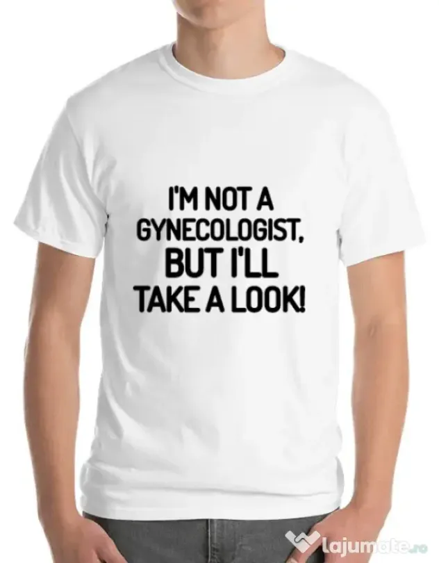 Tricou ADLER barbat Gynecologist Alb