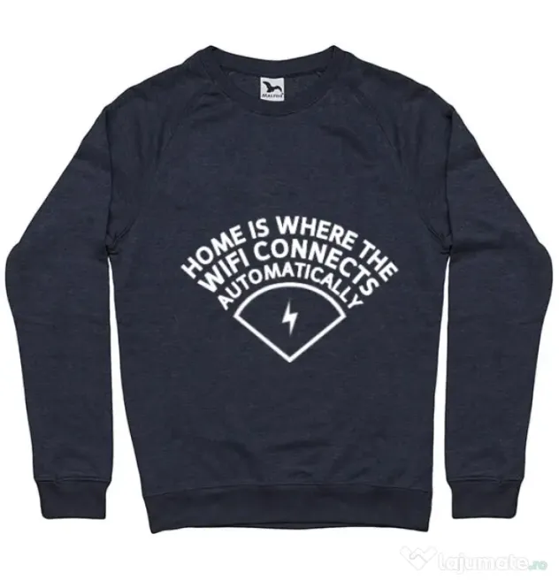 Bluza ADLER barbat Home wifi Denim inchis
