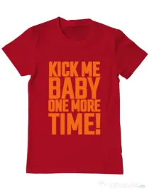 Tricou ADLER barbat Kick me baby Rosu