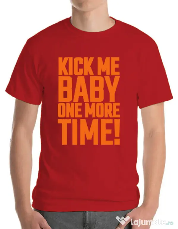 Tricou ADLER barbat Kick me baby Rosu