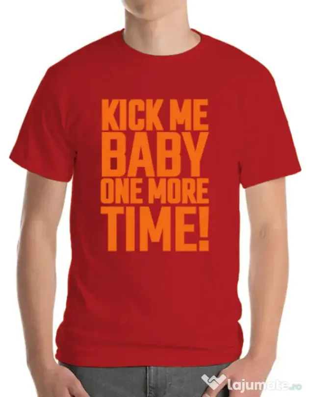 Tricou ADLER barbat Kick me baby Rosu