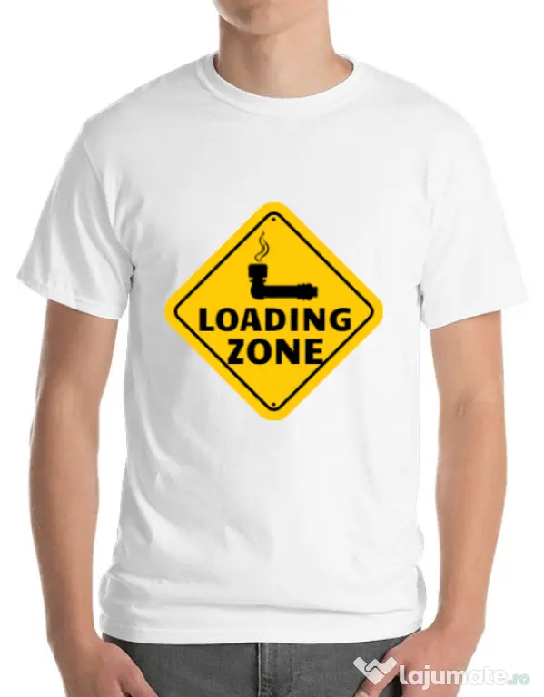 Tricou ADLER barbat Loading zone Alb