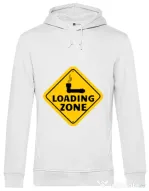 Hoodie barbat cu gluga Loading zone Alb