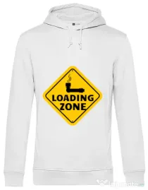 Hoodie barbat cu gluga Loading zone Alb