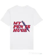 Tricou STANLEY STELLA barbat My pen is huge Alb