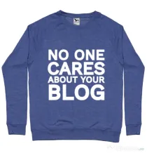 Bluza ADLER barbat No one cares Albastru melanj