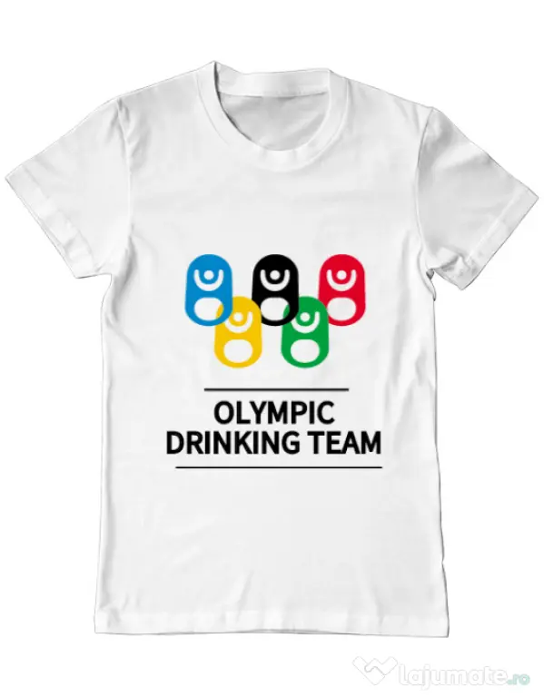 Tricou ADLER barbat Olympic drinking team Alb