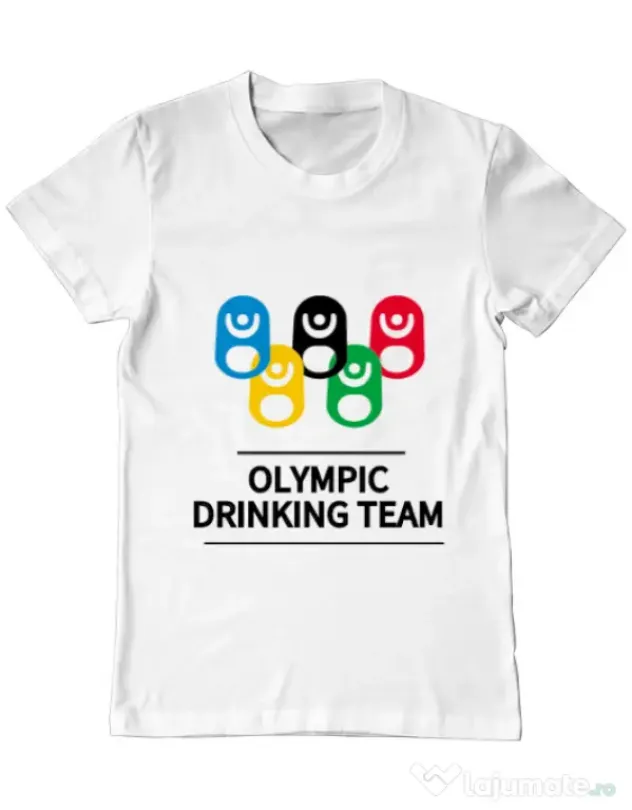 Tricou ADLER barbat Olympic drinking team Alb