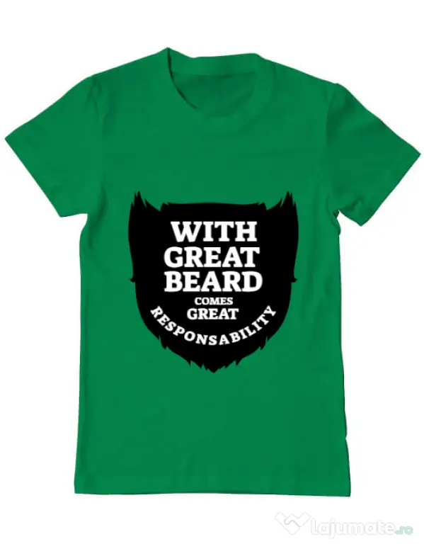 Tricou ADLER barbat The great beard Verde mediu